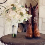 country chic wedding,bridal boots