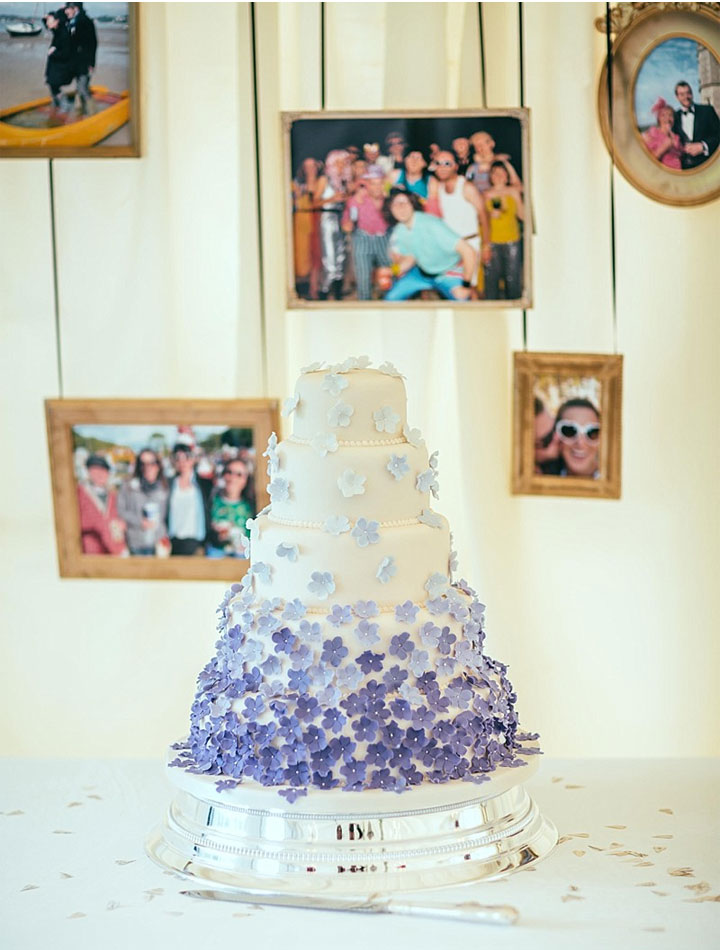 white purple wedding cake pictures