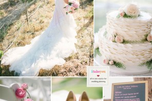 Blush pink wedding colour palette for vineyard wedding