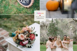 Neutral and red autumn wedding colour palette