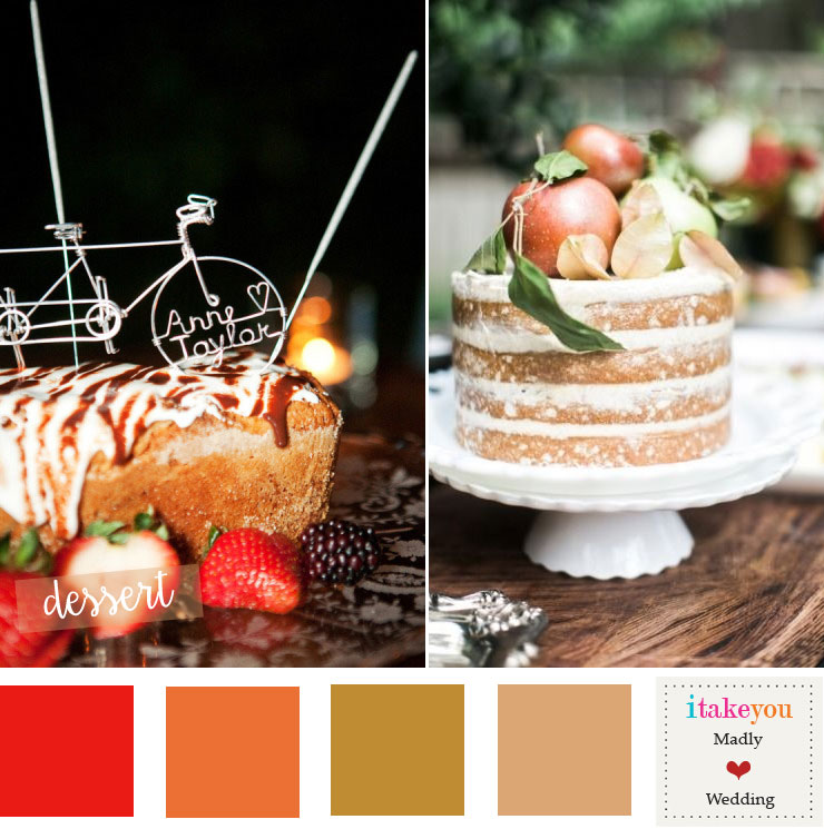 peach and orange wedding colors - Autumn Wedding desserts Ideas | itakeyou.co.uk