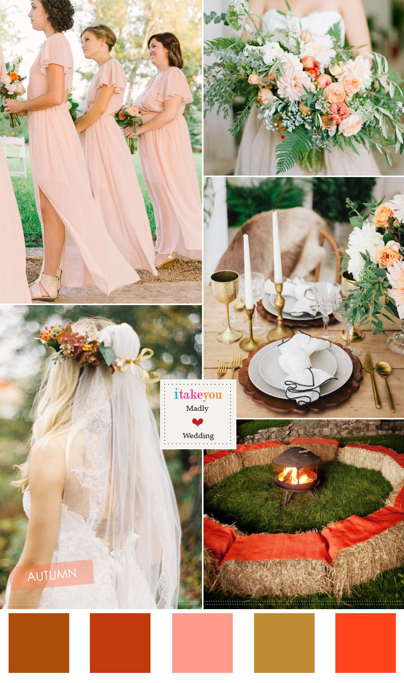 Peach wedding colour boho wedding palette | itakeyou.co.uk