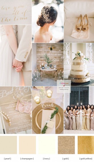 Champagne wedding colors schemes | itakeyou.co.uk