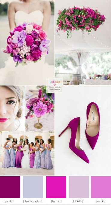 Shades of Purple and Fuchsia Wedding Colour Theme | itakeyou.co.uk