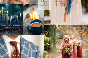 Brown ,Blue ,Mustard,Orange and Rust autumn colours wedding theme ideas | I take you