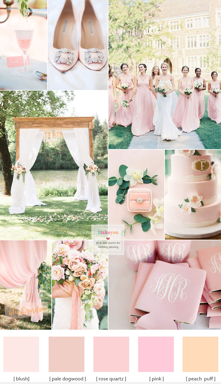 Blush pink wedding theme - blush pink wedding colour | itakeyou.co.uk #wedding #weddingcolour #weddingtheme #blush #pink #gardenwedding #springwedding