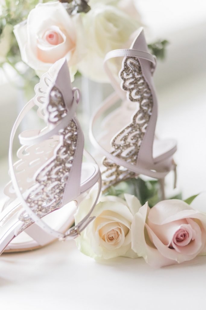 Elegant bridal shoes - Beautiful simple + elegant outdoor wedding under the Chateau in the garden | itakeyou.co.uk - garden wedding ,outdoor wedding ,blush wedding