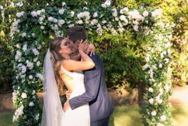 Beautiful garden styled wedding | itakeyou.co.uk #gardenwedding #sophiatolli #weddingdress #outdoorwedding #weddingceremony