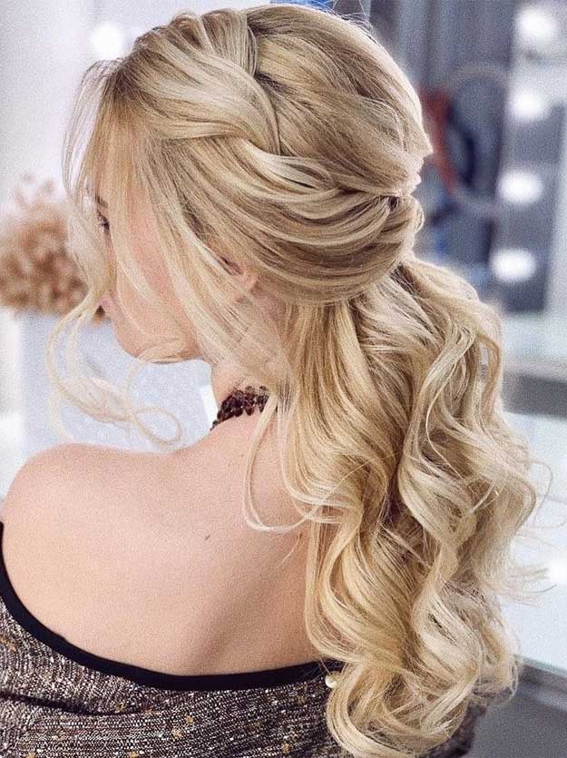 Blown away with these 57 Beautiful Messy wedding hair ,textured updo, half up half down bridal hairstyles #weddinghair #weddingupdo #weddinghairstyle #weddinginspiration #bridalupdo