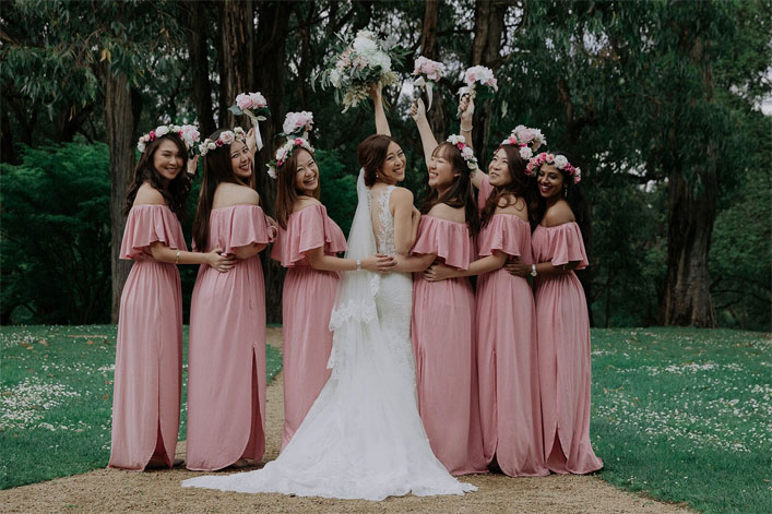Intimate Wedding With Blush And A Touch Of A Moody Palette