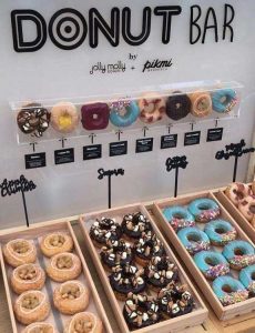 25 Wedding Donuts - a fun alternative wedding dessert Ideas - Donut wall