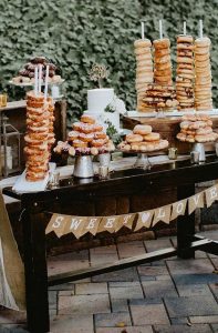 25 Wedding Donuts - a fun alternative wedding dessert Ideas - Donut wall