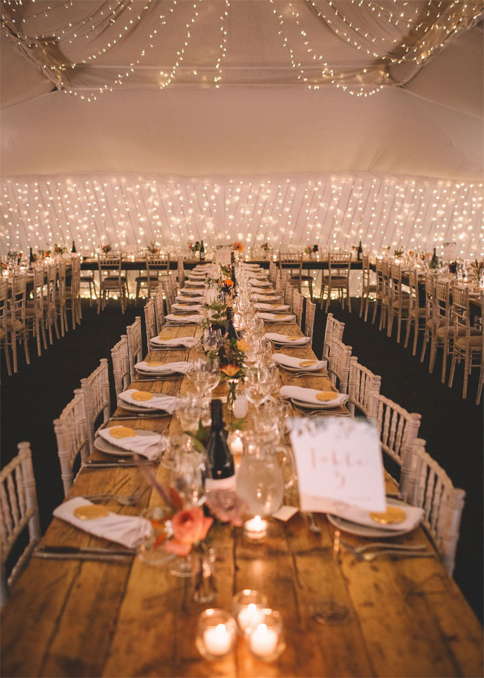 Magical, Rustic and Warm Autumn Wedding - Wedding reception decorations #weddingdecor 