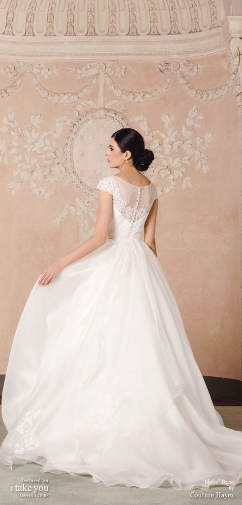 Couture Hayez 2020 bridal collection  - short sleeve  boat neck sheer neckline bodice ball gown a line wedding dress  #weddingdress #weddinggown #wedding #fashion #bridedress #bride #bridal #weddings #weddingdresses