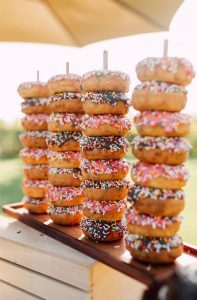 25 Wedding Donuts - a fun alternative wedding dessert Ideas - Donuts wedding table