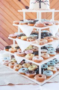 25 Wedding Donuts - a fun alternative wedding dessert Ideas - Donut wedding dessert table