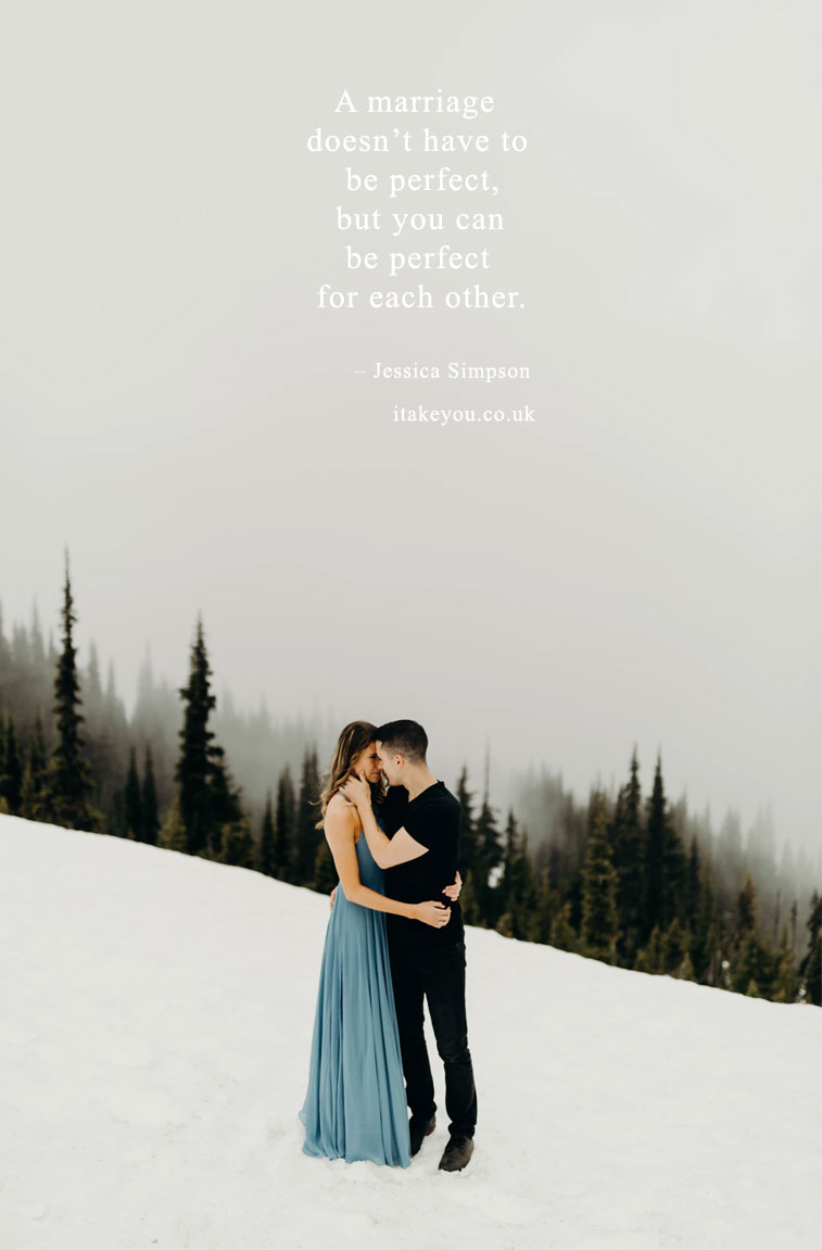 100 Beautiful quotes on love and marriage - love quotes , Inspiring Marriage Quotes #lovequote #quotes #marriagequotes A marriage doesn’t have to be perfect, but you can be perfect for each other.