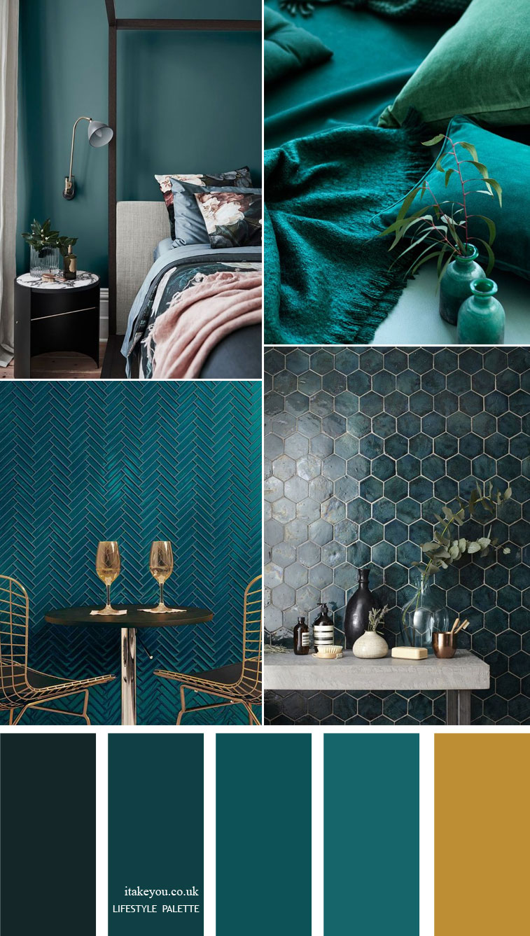 Teal color home decor Idea – Home color palette