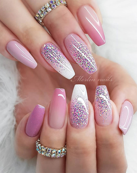 ombre nails, nails, wedding nails natural, bride nails, wedding nails, ombre wedding nails, ombre bridal nails, wedding nails design, wedding nail designs 2020, french ombre nails, gel nails, pink nails