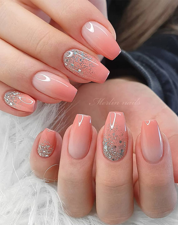 French ombré square nails | French manicure nails, Ombre nails, Ombre gel  nails