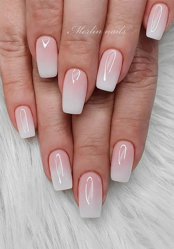French Glass Nails That're Sophisticated and Understated : Blush Ombre Nails-seedfund.vn