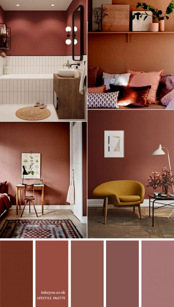 Mauve and Terracotta Color Combinations for Home Decor I Take You