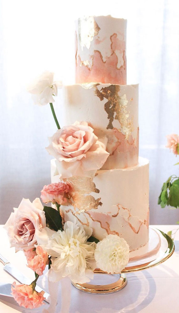 wedding cake, spring wedding cake, wedding cakes, best wedding cakes 2020 #weddingcake textured wedding cakes , wedding cake designs, ombre wedding cake, water color wedding cake