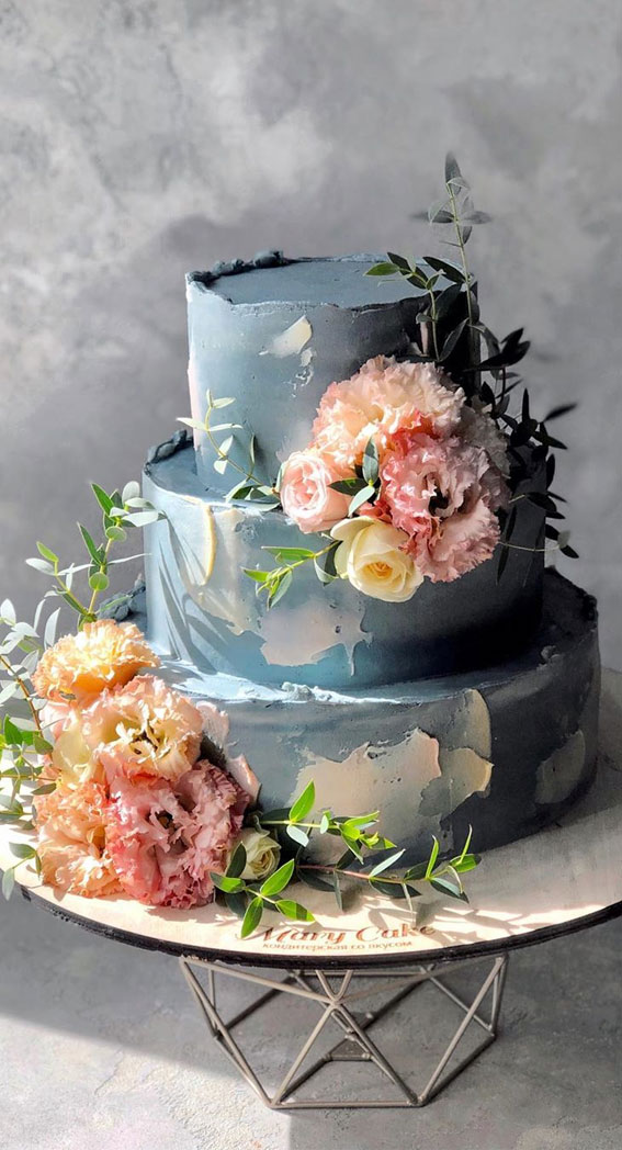 watercolor wedding cake, wedding cake designs, blue wedding cake