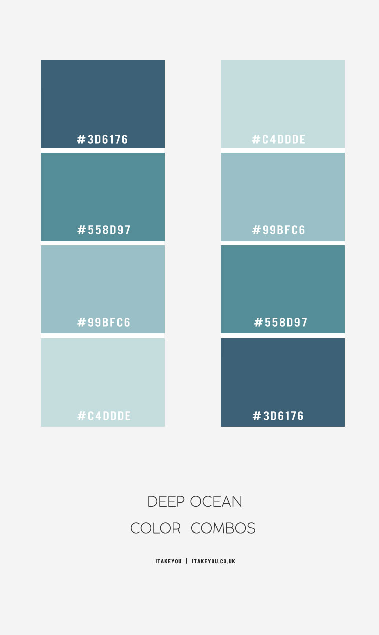 Deep Ocean Color Combos Ocean Blue Color Schemes