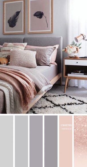 Grey and Rose Gold Bedroom I Take You | Wedding Readings | Wedding ...
