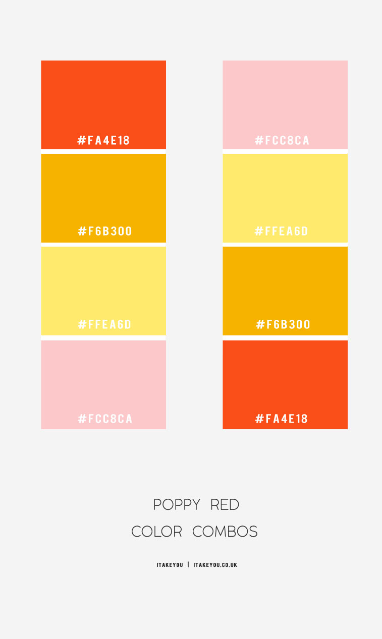 Poppy Red Color Combos
