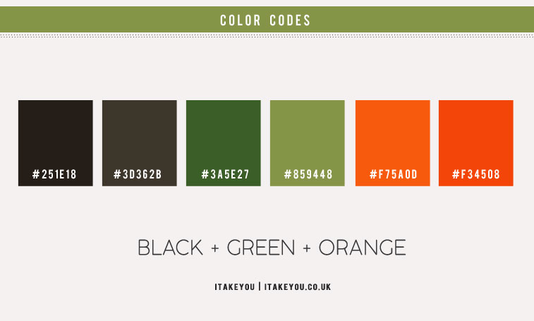 Black Green and Orange Color Combo I Take You | Wedding Readings