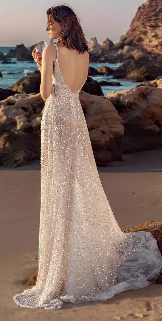 a-line shimmer gown, wedding dress, shimmer wedding dress