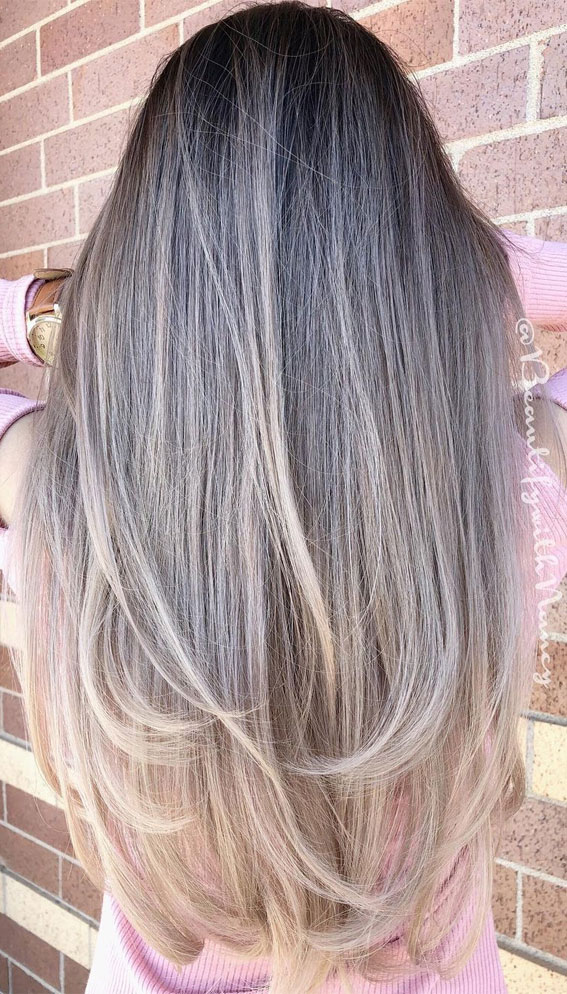 beige blonde balayage ombre, long layered haircut, mushroom blonde, layered haircuts , layered haircuts for long hair, short medium layered haircuts, layered haircuts for thick hair, medium layered haircuts 2020, layered haircuts for thin hair, short layered haircuts, shoulder length layered haircuts, layered haircuts, layered hairstyles , layered haircuts 2020