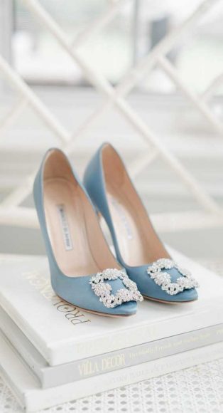 9 The prettiest blue wedding shoes for every bridal style