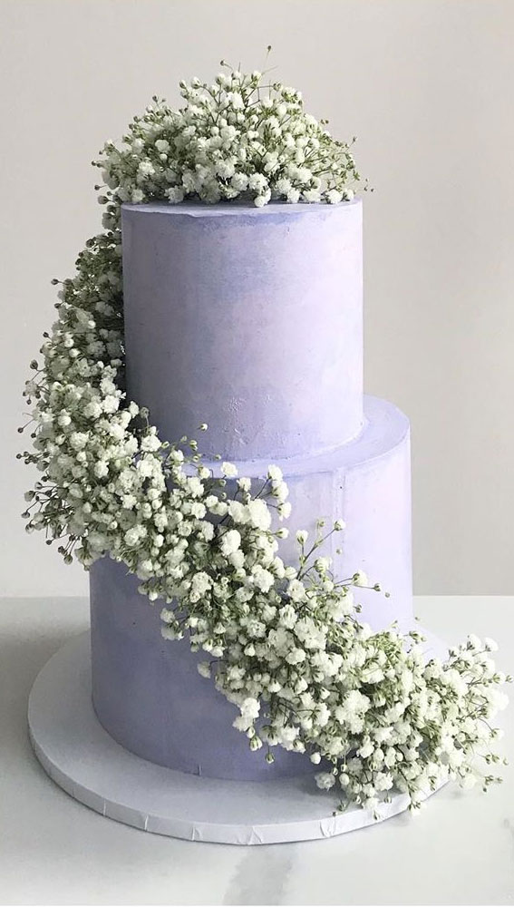 baby's breath wedding cake decoration