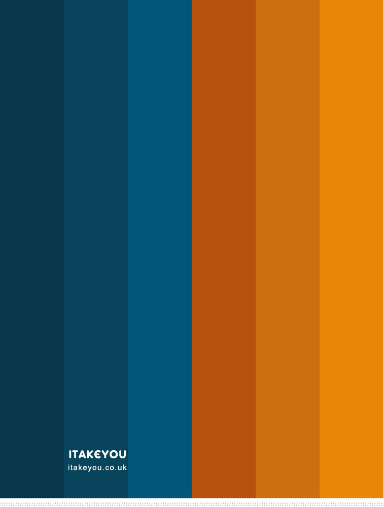 Dark blue and saffron color scheme