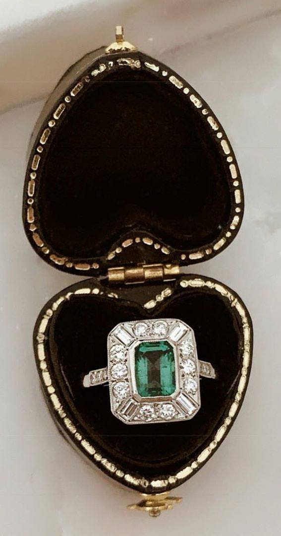 engagement ring, engagement rings, diamond engagement ring, art deco engagement ring, vintage style engagement ring