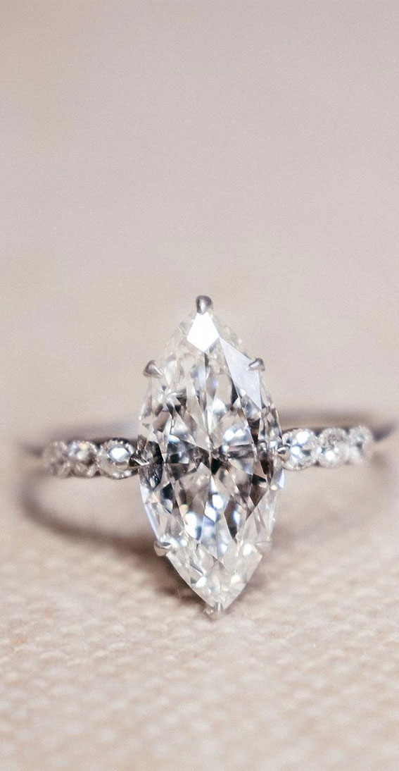 marquise engagement ring, engagement rings, diamond engagement ring, art deco engagement ring, vintage style engagement ring