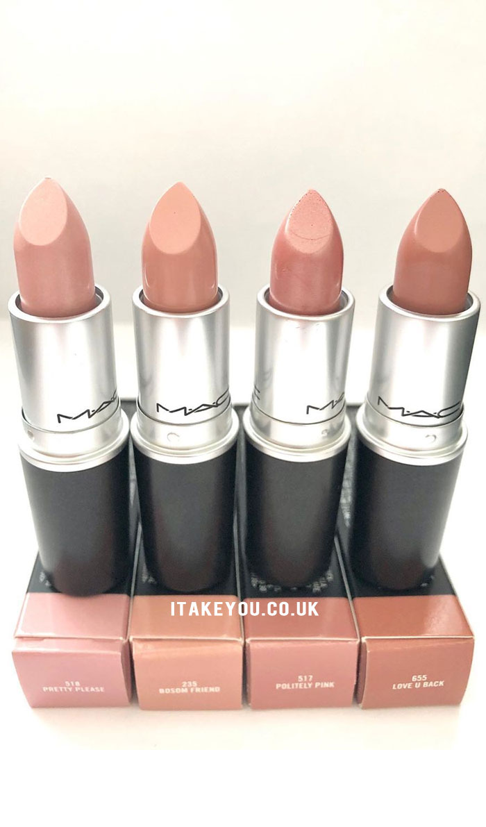 4 Shades of Neutral Mac Lipstick Colours