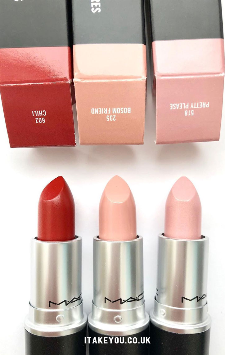 Mac Lips : Chili, Bosom Friend & Pretty Please