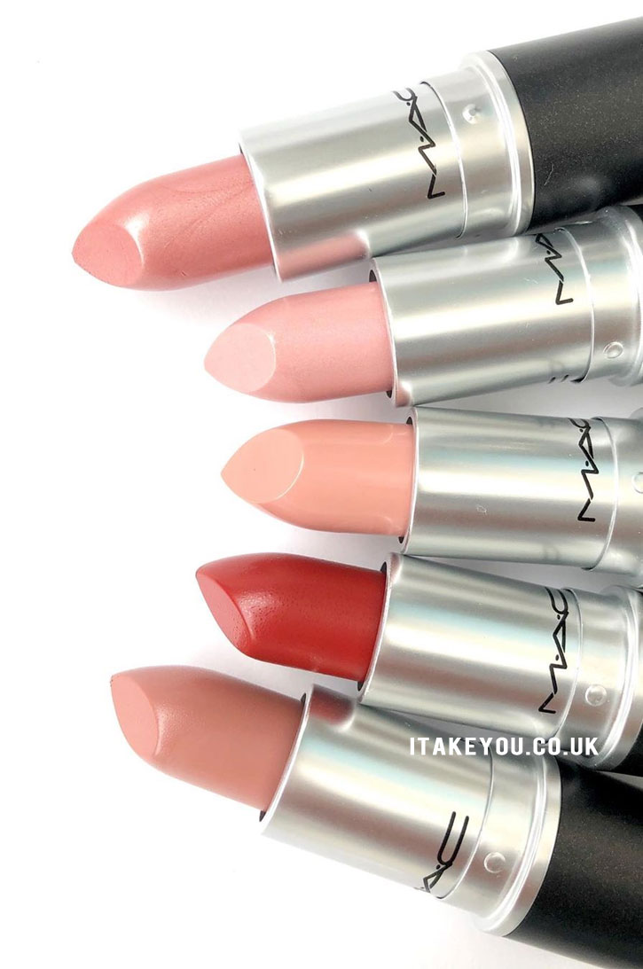 Mac Lips : 4 Shades of neutral & Red Lipstick Colour