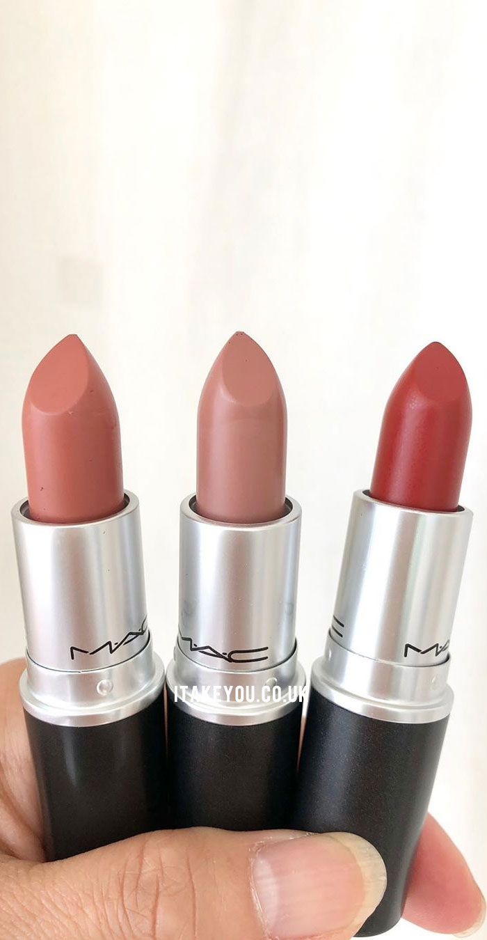 Mac Nude and Red Lipstick