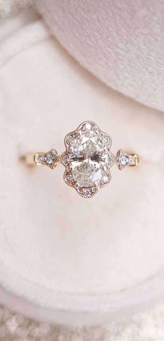 unique engagement ring, oval cut engagement ring, engagement ring ideas