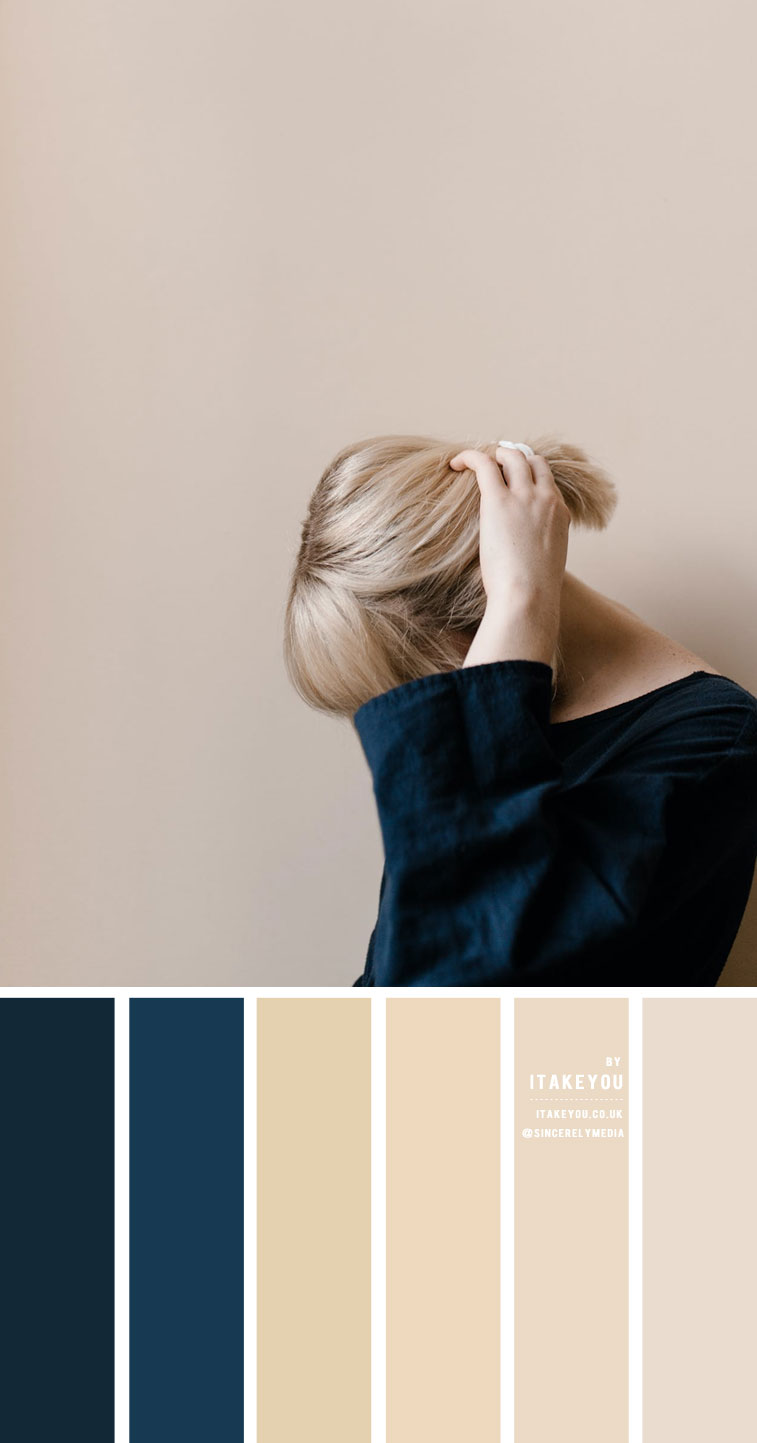 Dark Blue and Neutral Colour Combo – #ColourPalette 51