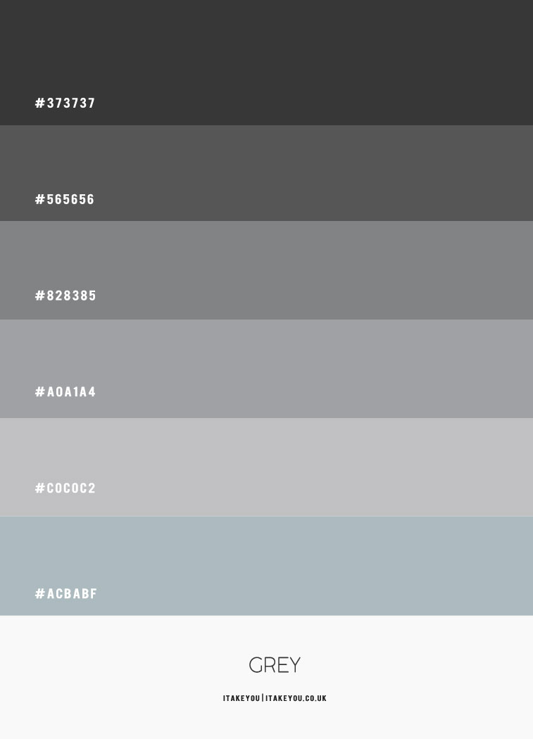 grey hex color, grey tones, grey shades, shades of grey, grey color, grey color scheme