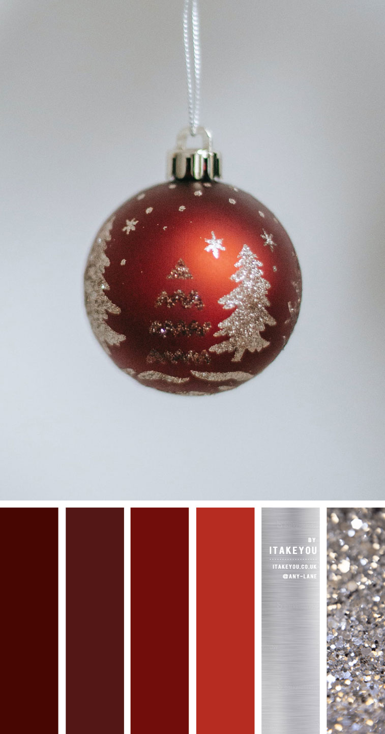 red and silver, red and metallic silver, red and silver color combo, holiday colour combo, winter color combo, winter color scheme, red and silver colour combination