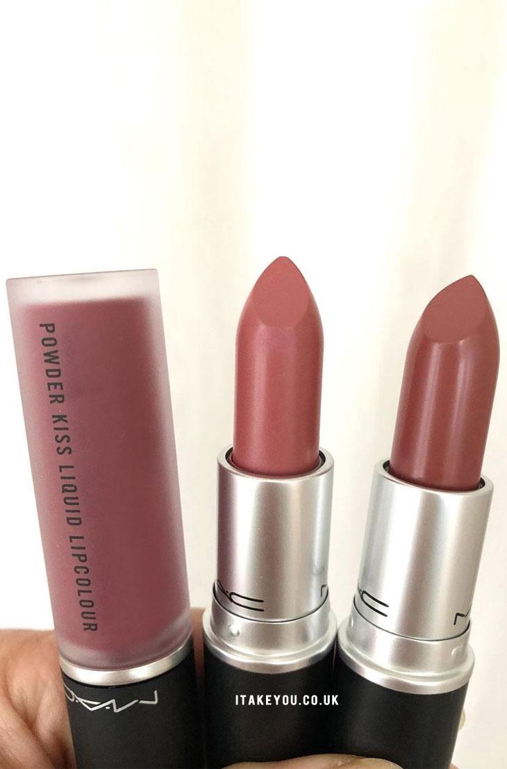 Mac More The Mehr IER Liquid Lipcolour vs Mac Brave vs Mac Creme In Your Coffee