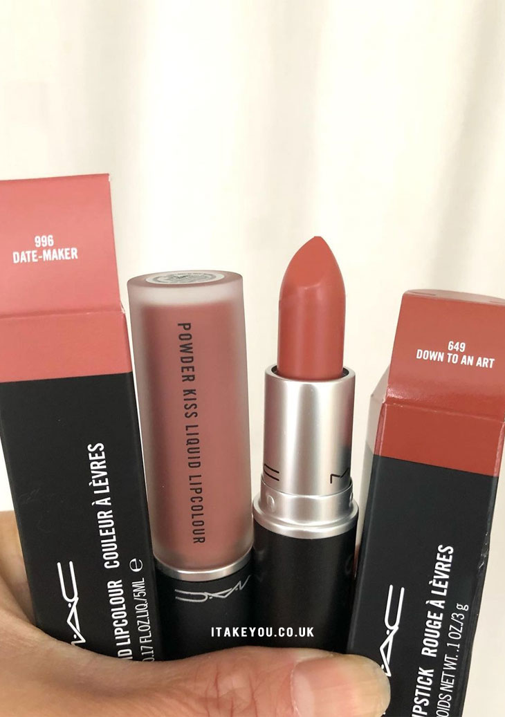 Mac Date-Maker vs Mac Down To An Art Lipstick