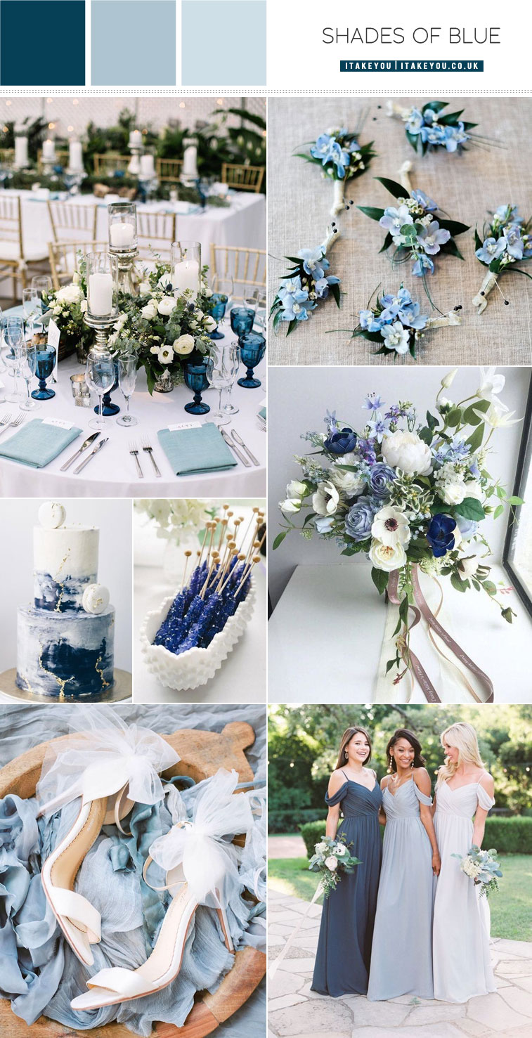 shades of blue wedding, blue wedding colour theme, blue wedding color, blue wedding ideas, blue wedding, dark blue and light blue wedding, something blue wedding